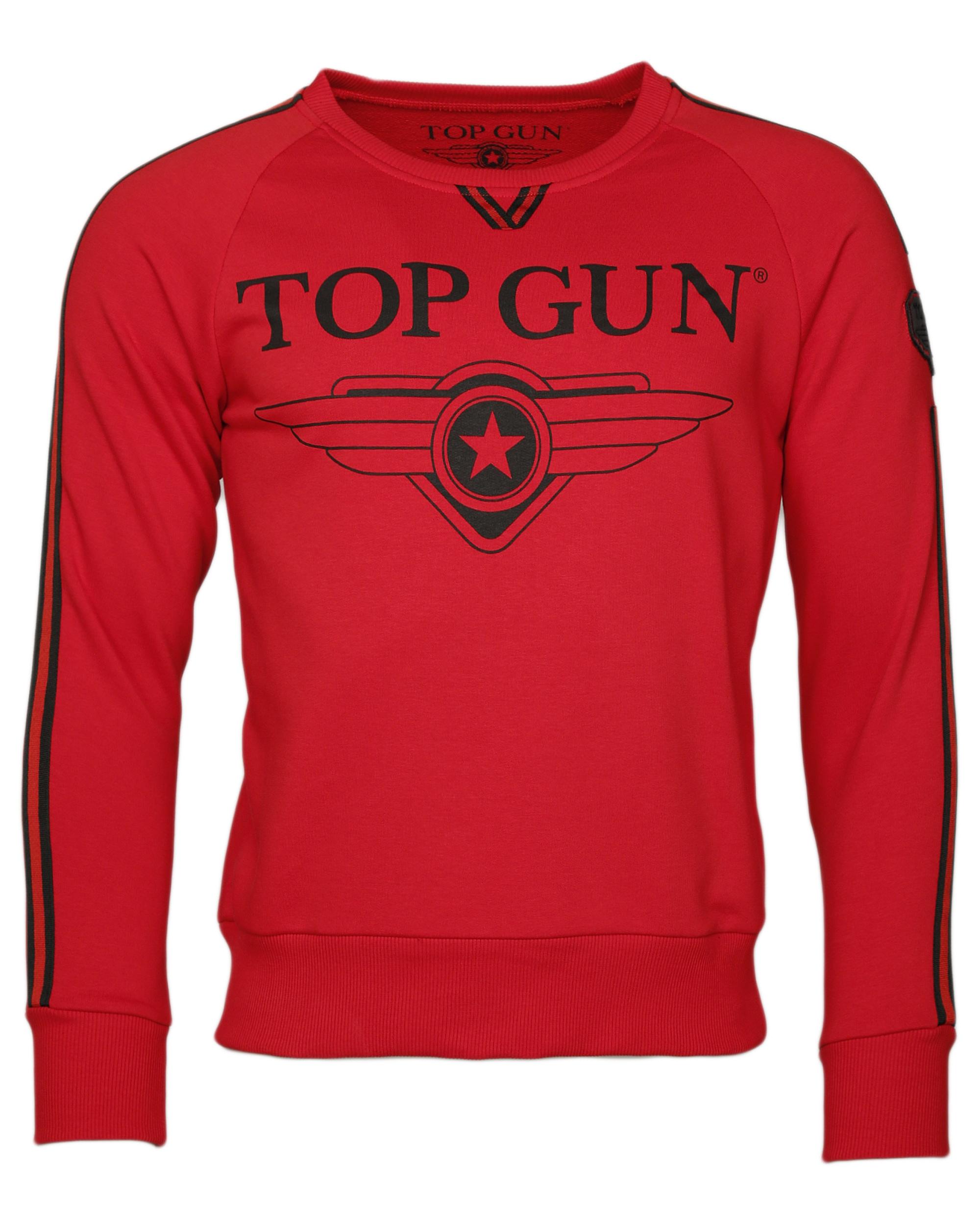 Sweater Top Gun "Streak TG20191013", Herren, Gr. 54XL, Rot, Obermaterial: 100% Baumwolle, Sweatshirts Sweater
