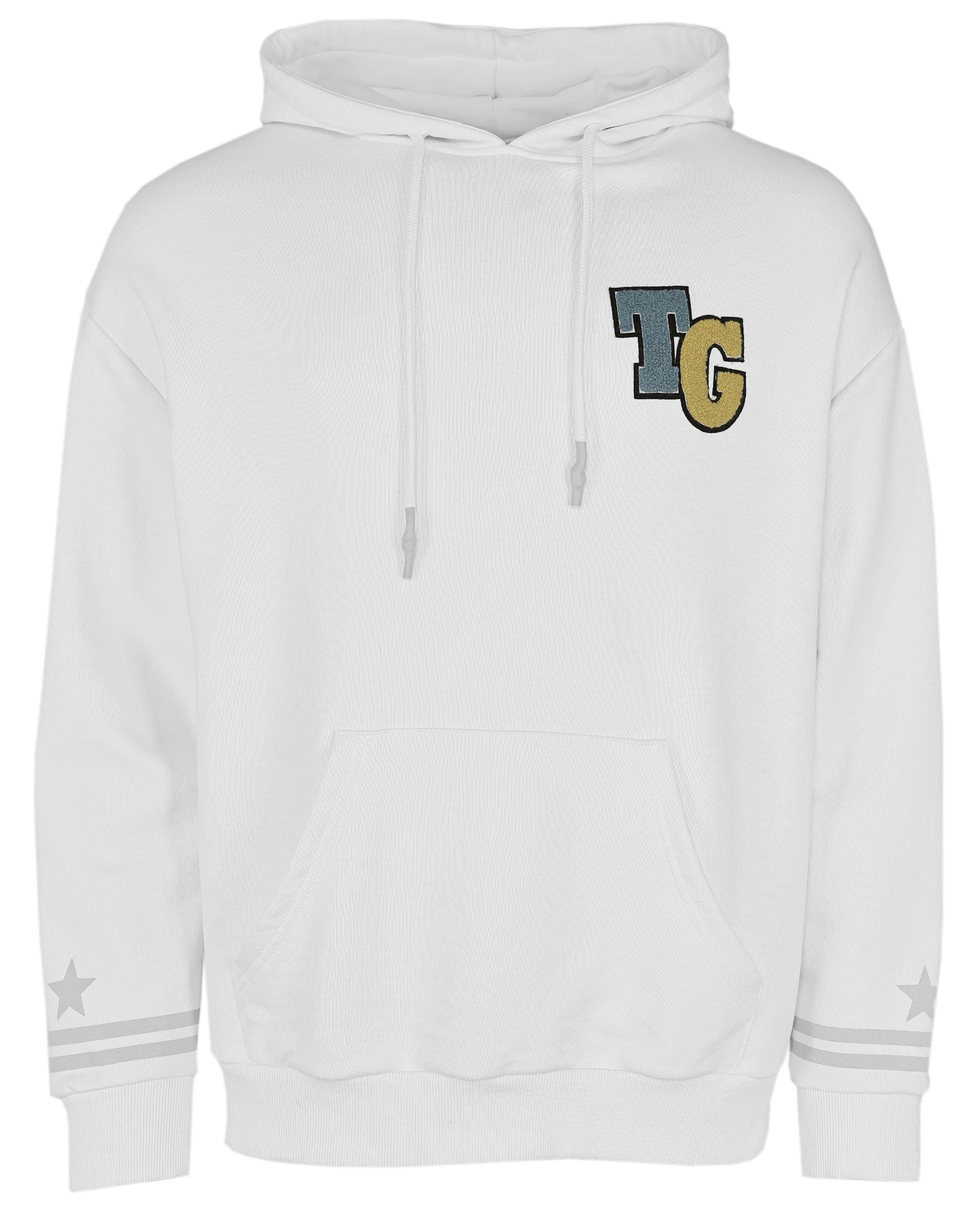 Kapuzenpullover Top Gun "TG22004", Herren, Gr. 48S, Weiß, Obermaterial: 65% Baumwolle, 35% Polyester, Pullover Sweatshirt Hoodie