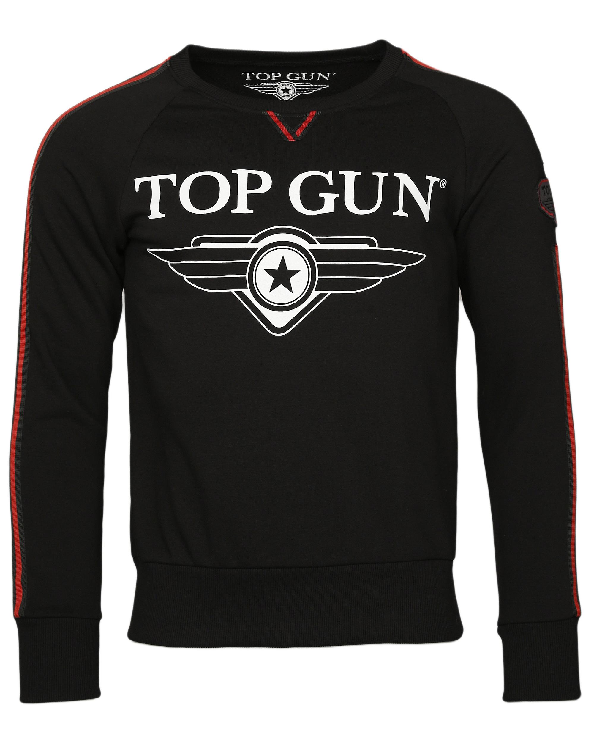 Sweater Top Gun "Streak TG20191013", Herren, Gr. 52L, Schwarz, Obermaterial: 100% Baumwolle, Sweatshirts Sweater