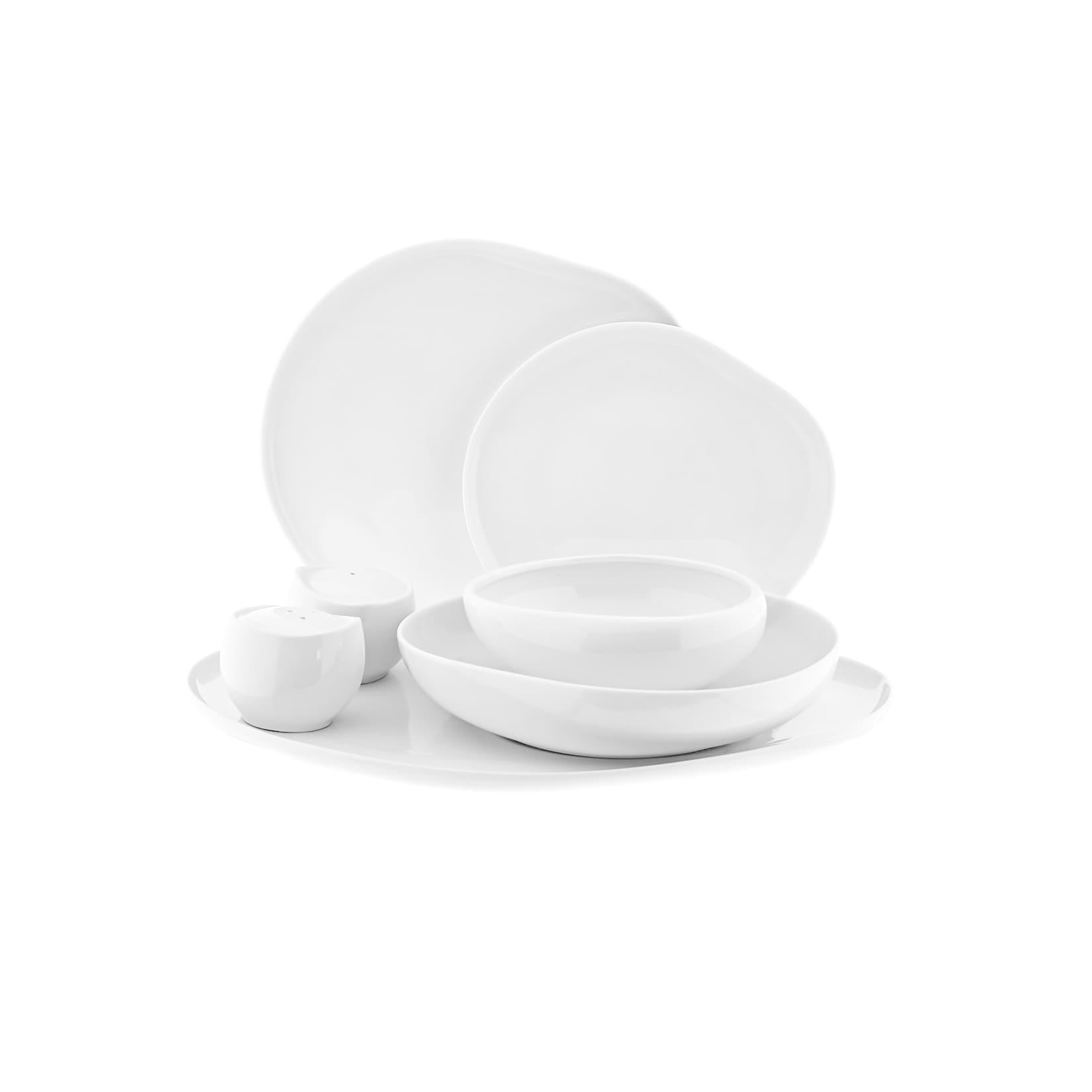 Geschirr-Set Wave-Style aus hochwertigem Porzellan - 27-teilig