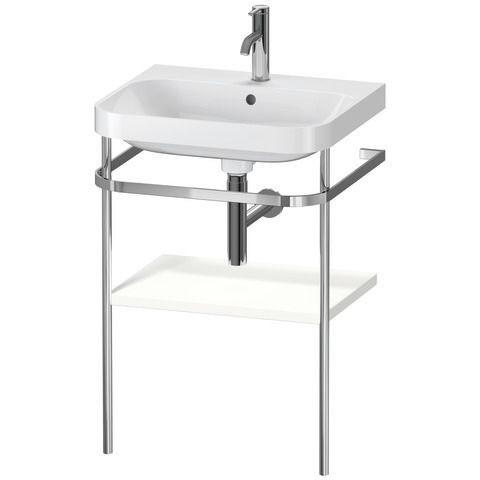 Duravit Happy D.2 Plus C-Shaped Set Mit Metallkonsole Weiß Supermatt 575X490X850 Mm - HP4835O8484 HP4835O8484