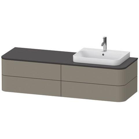 Duravit Happy D.2 Plus Konsolenwaschtischunterbau WandhäNgend Stein Grau Seidenmatt 1600X550X408 Mm HP4973R92920010