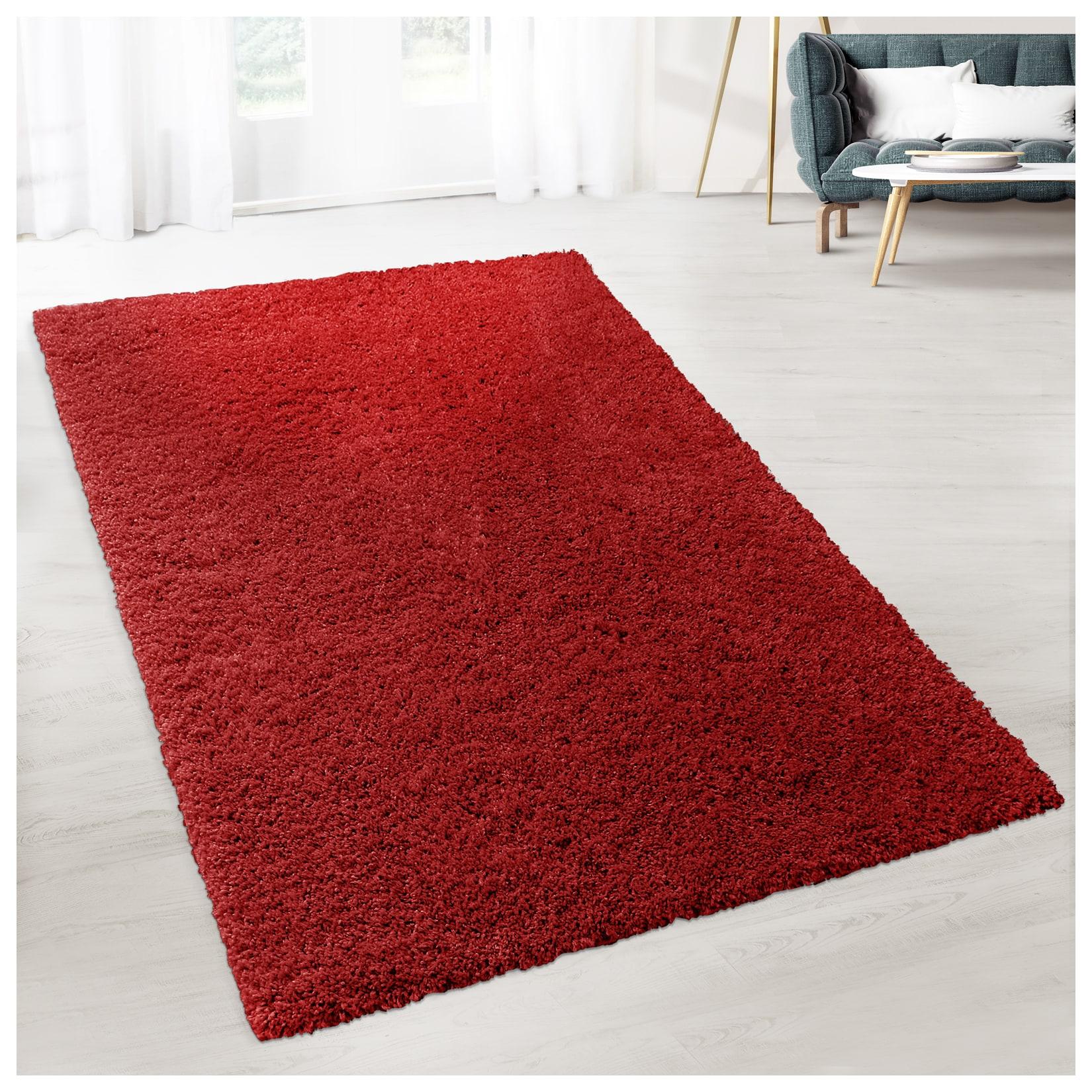floordirekt Shaggy-Teppich Prestige Rot