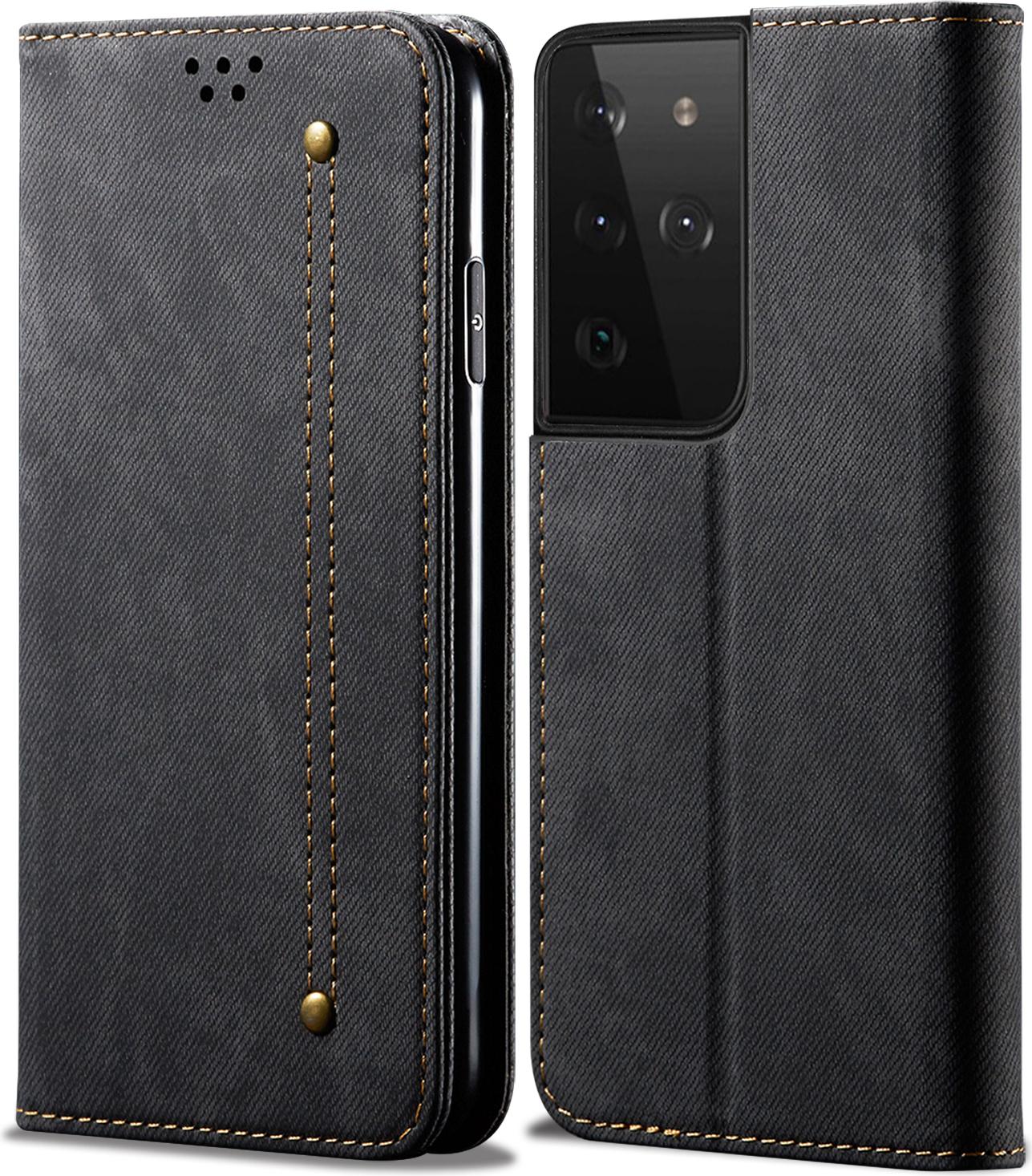 Custodia Galaxy S21 Ultra 5G, Laimtop Pelle Portafoglio Flip Bookstyle Custodia Protettiva Con Stand Per Samsung Galaxy S21 Ultra 5G Nero