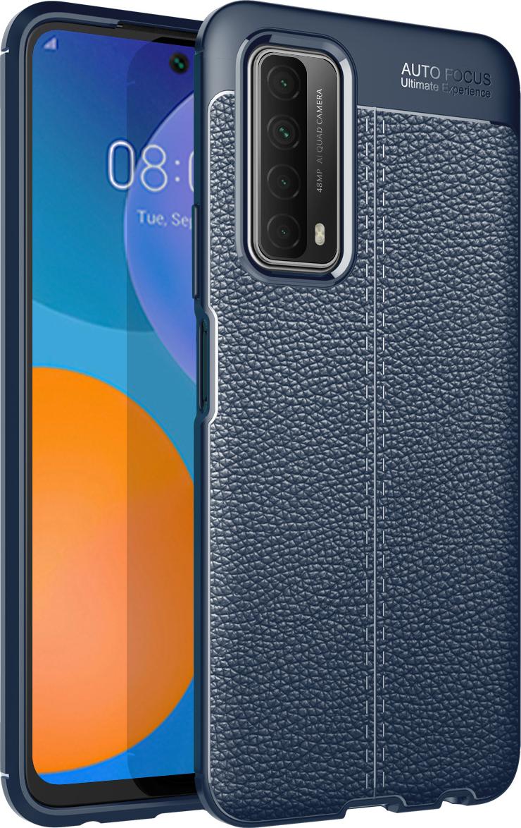 Huawei P Smart 2021 Custodia, Laimtop Lychee Texture Antiurto Antiscivolo Custodia Protettiva In Tpu Per Huawei P Smart 2021 Blu