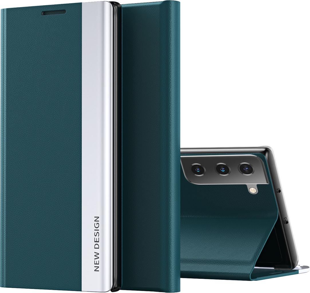 Custodia Galaxy S21, Custodia Magnetica In Finto Cuoio Con Funzione Stand Per Samsung Galaxy S21 5G Verde