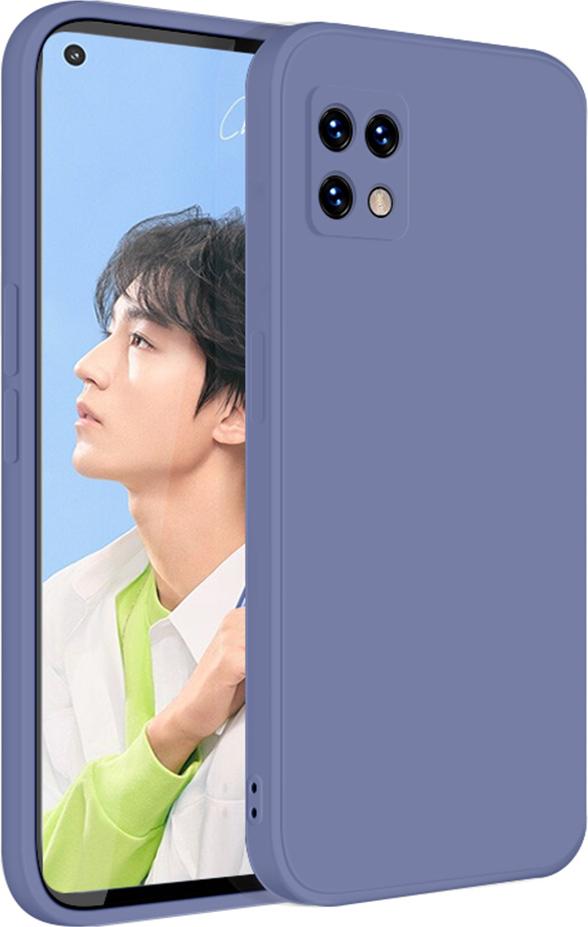 Custodia Per Oppo Reno4 Se Morbido Silicone Liquido, Custodia In Gomma Antiurto Grigio