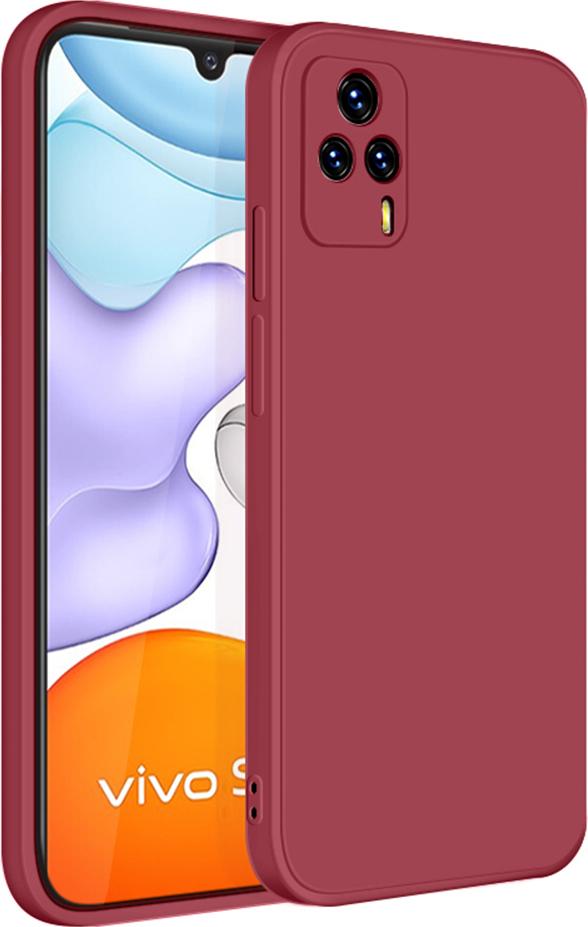 Custodia Per Vivo S9E Morbido Silicone Liquido, Custodia In Gomma Antiurto Rosso