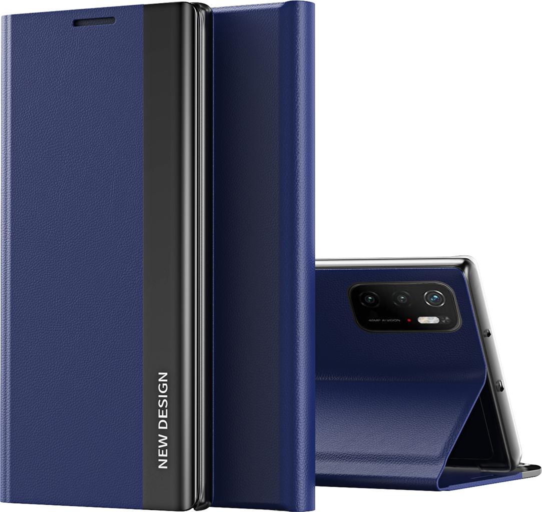 Custodia Redmi Note 10 5G, Laimtop Finto Cuoio Magnetic Flip Stand Custodia Protettiva Per Xiaomi Redmi Note 10 5G Blu Navy