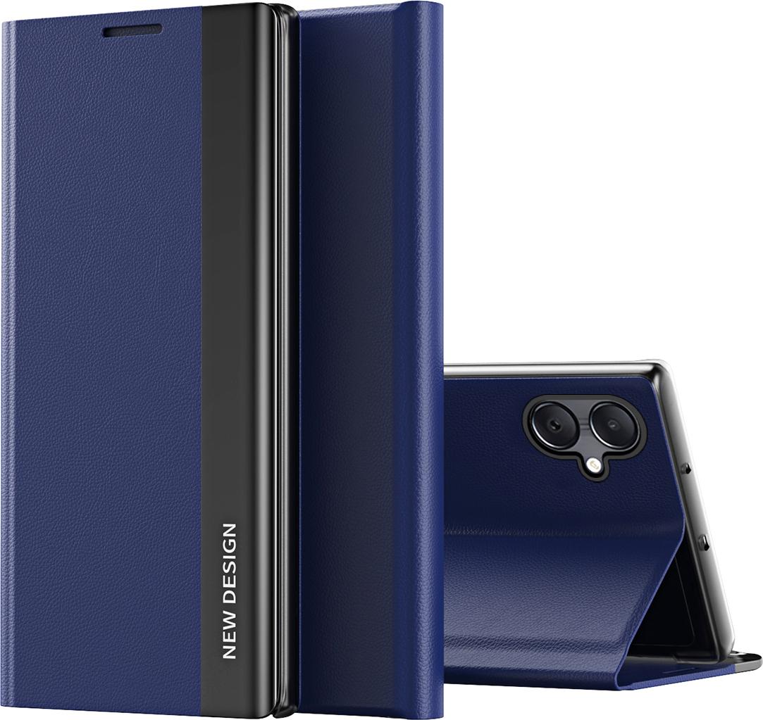 Custodia Per Samsung Galaxy A06, Custodia Magnetica In Finto Cuoio Con Funzione Stand Blu Scuro