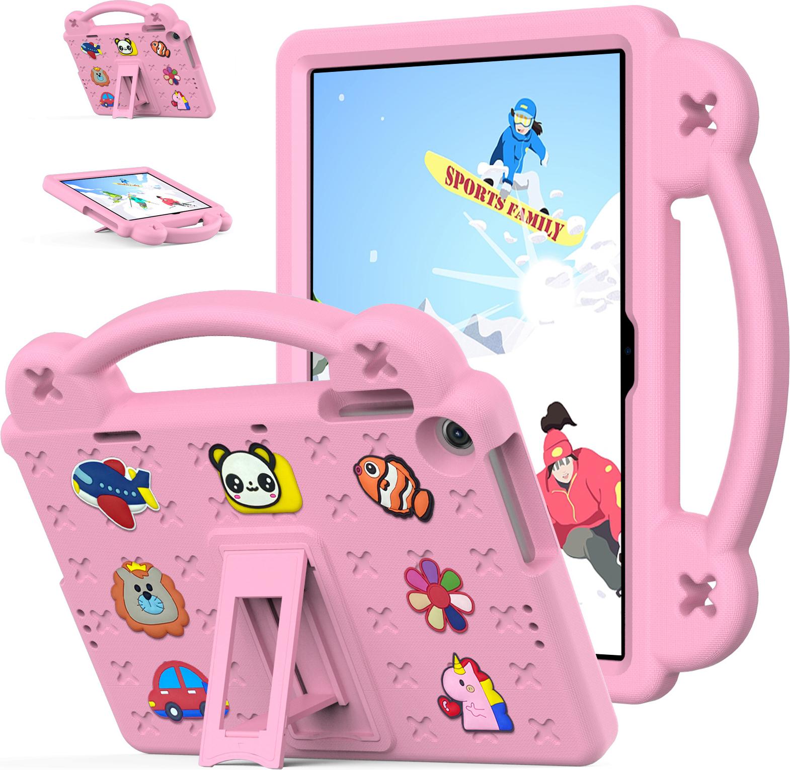 Custodia Protettiva Per Huawei Matepad Se 10.1" 2022, Simpatica Custodia Per Bambini, Antiurto Con Maniglia E Supporto Rosa"