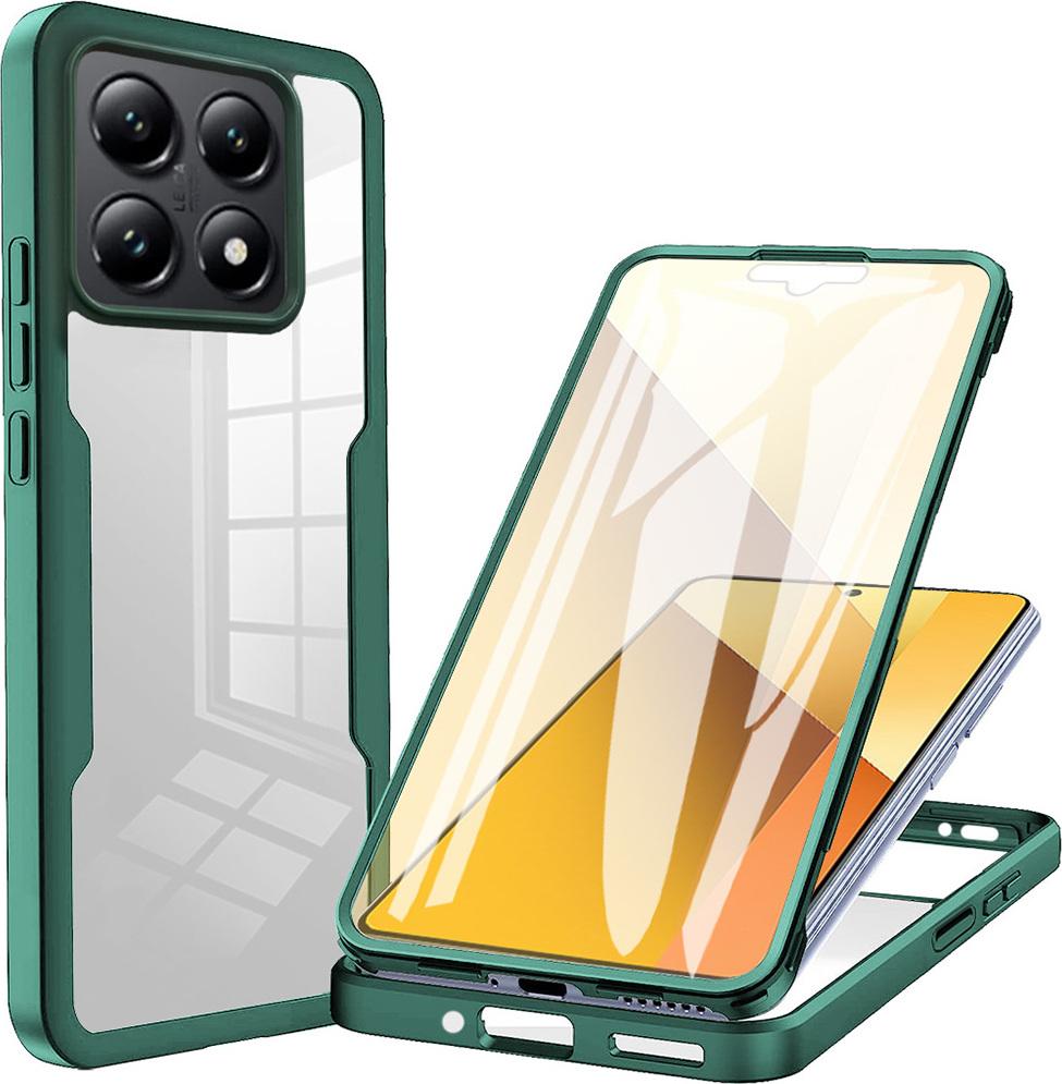 Custodia Per Xiaomi 14T, Protezione Completa A 360° Con Protezione Del Display Incorporata Verde Custodia Per Xiaomi 14T, Protezione Completa A 360° Con Protezione Del Display Incorporata Verde
