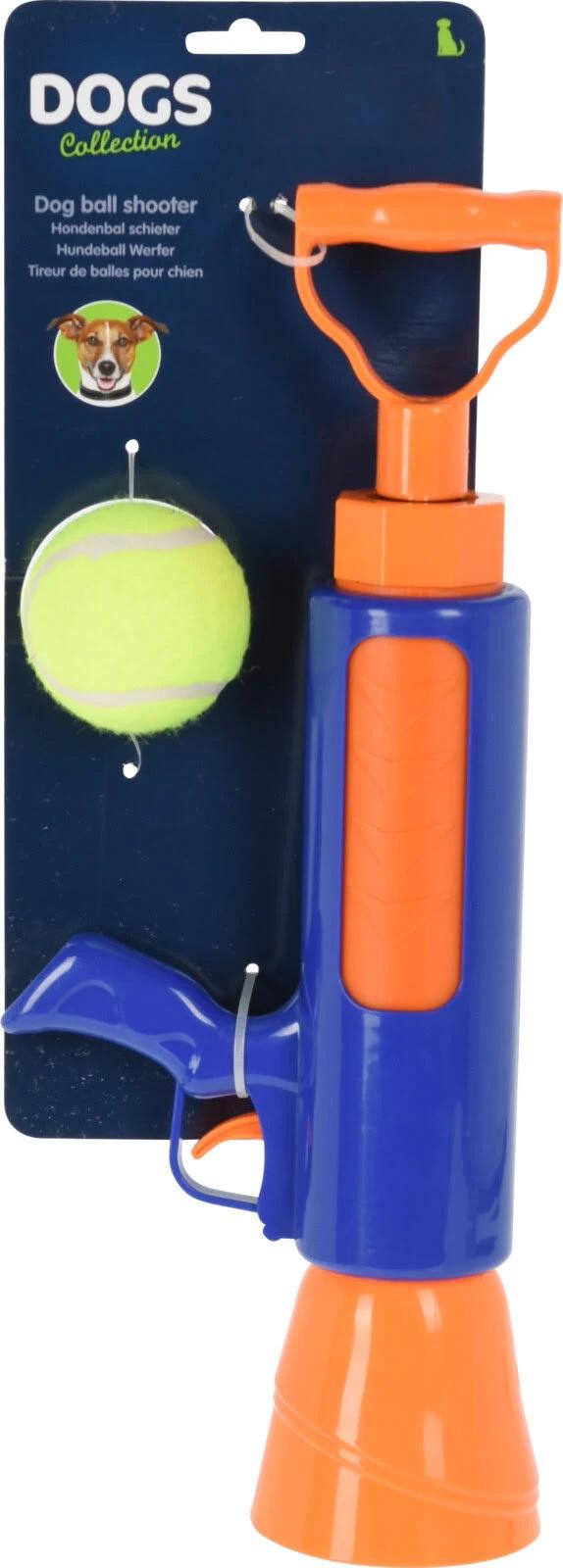 Spara Palline Da Tennis Per Cani - Pistola Da Lancio Ad Aria Compressa Per Cani, Fino A 10 Metri, Inclusa Pallina Da Tennis, Arancione/Blu