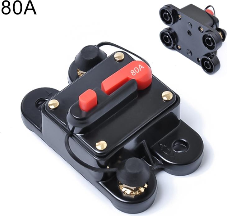 80A Dc 12-24V Auto Audio Stereo Circuit Breaker Auto Reset Fuse Holder