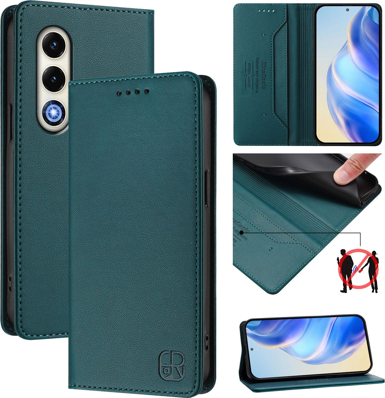 Custodia In Pelle Per Itel S25, Flip Case Con Slot Per Carte, Portafoglio E Supporto Verde Scuro