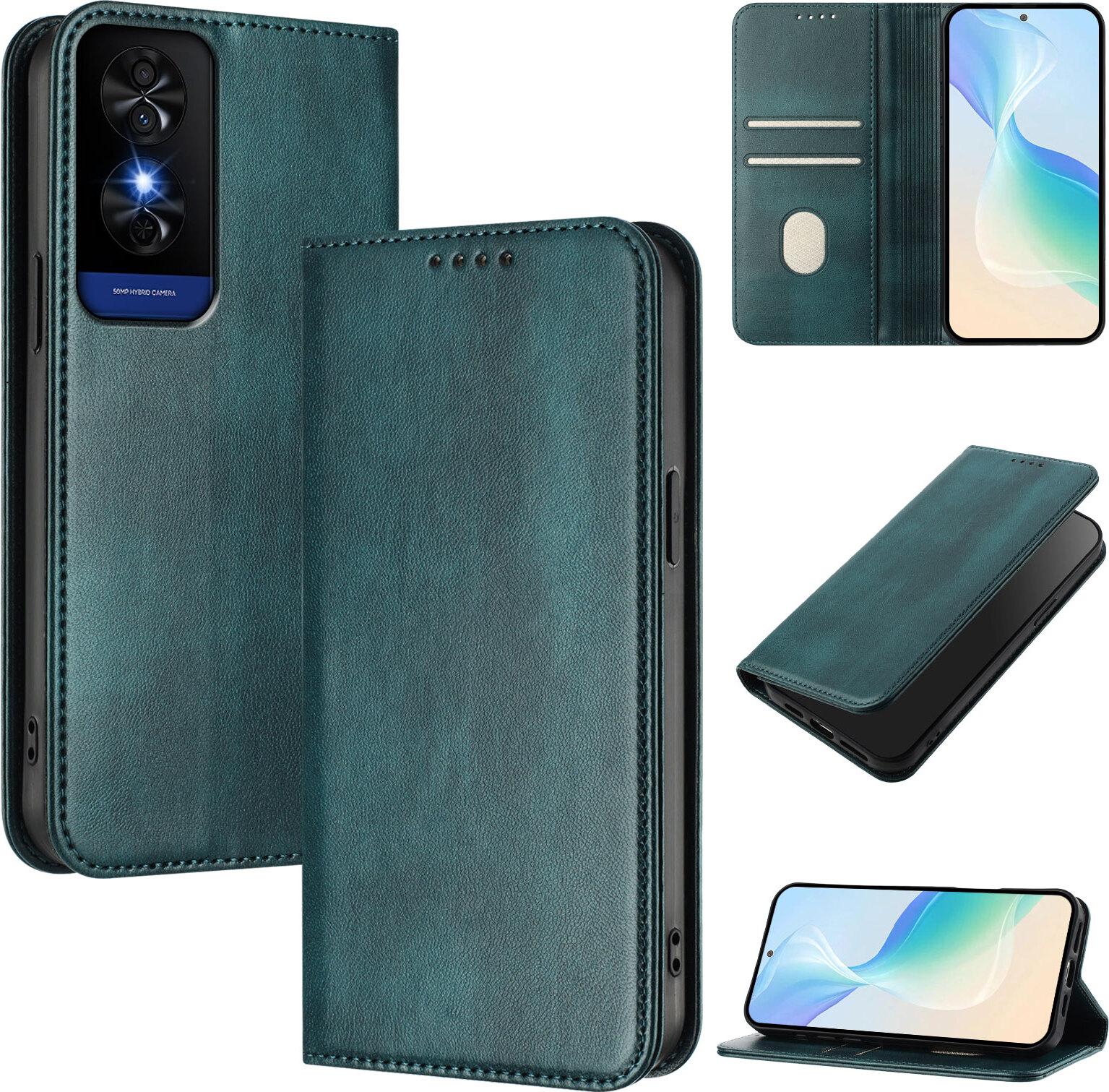 Custodia Per Tcl 50 5G/TCL 50 Xe Nxtpaper/Tcl 50 Xe 5G, Custodia In Pelle Vintage Con Protezione Rfid, Slot Per Schede, Supporto Verde