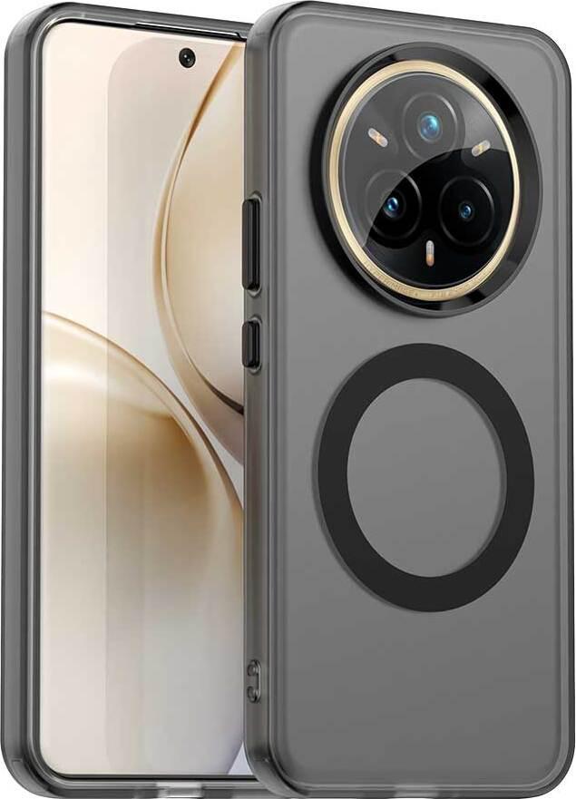 Custodia Magnetica Per Realme 14 Pro+ 5G, Sottile Custodia Traslucida Opaca Antiurto Nera
