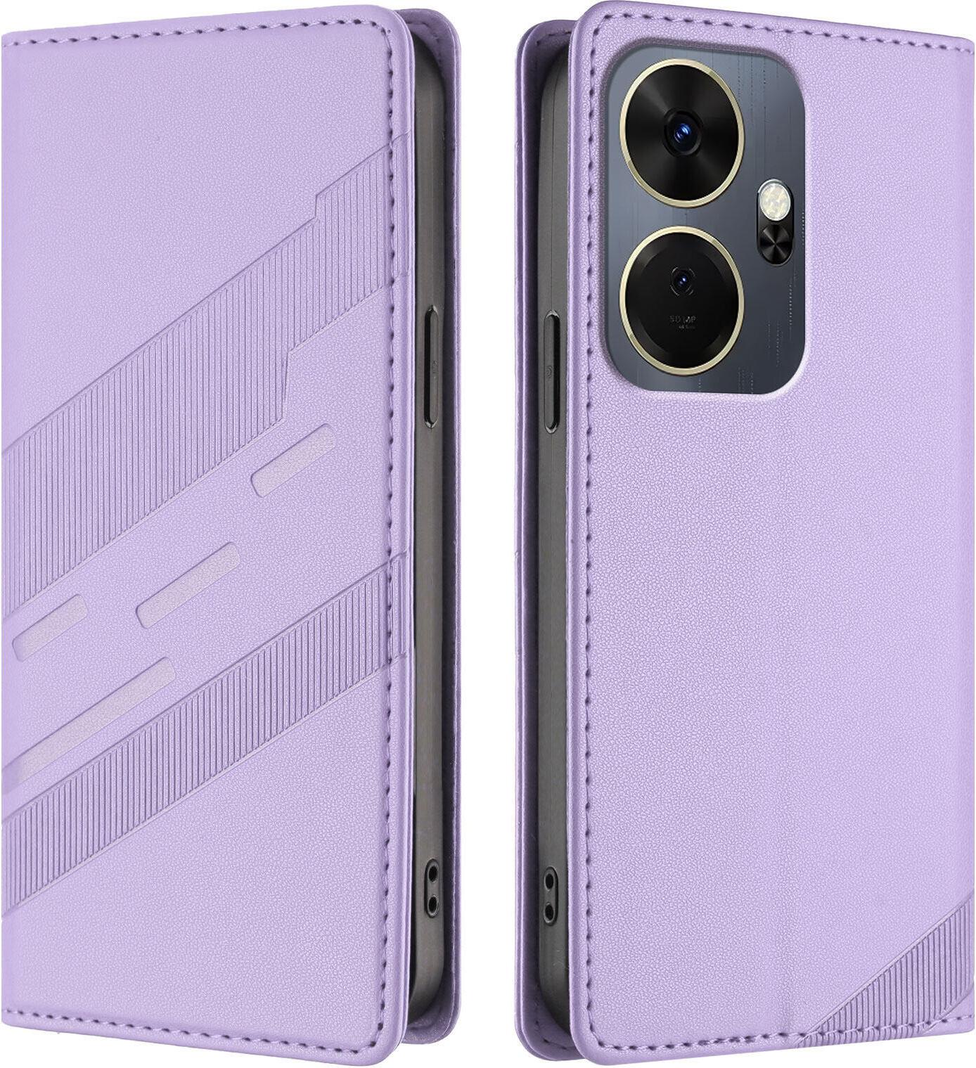 Custodia Per Itel P55+, Custodia A Portafoglio In Finto Cuoio Con Slot Per Carte E Funzione Stand Violett