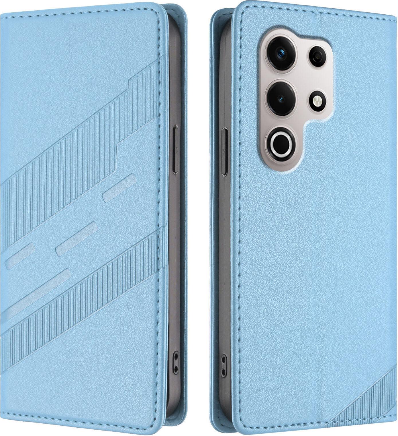 Custodia Per Itel S25 Ultra, Custodia A Portafoglio In Finto Cuoio Con Slot Per Schede E Funzione Stand Hellblau