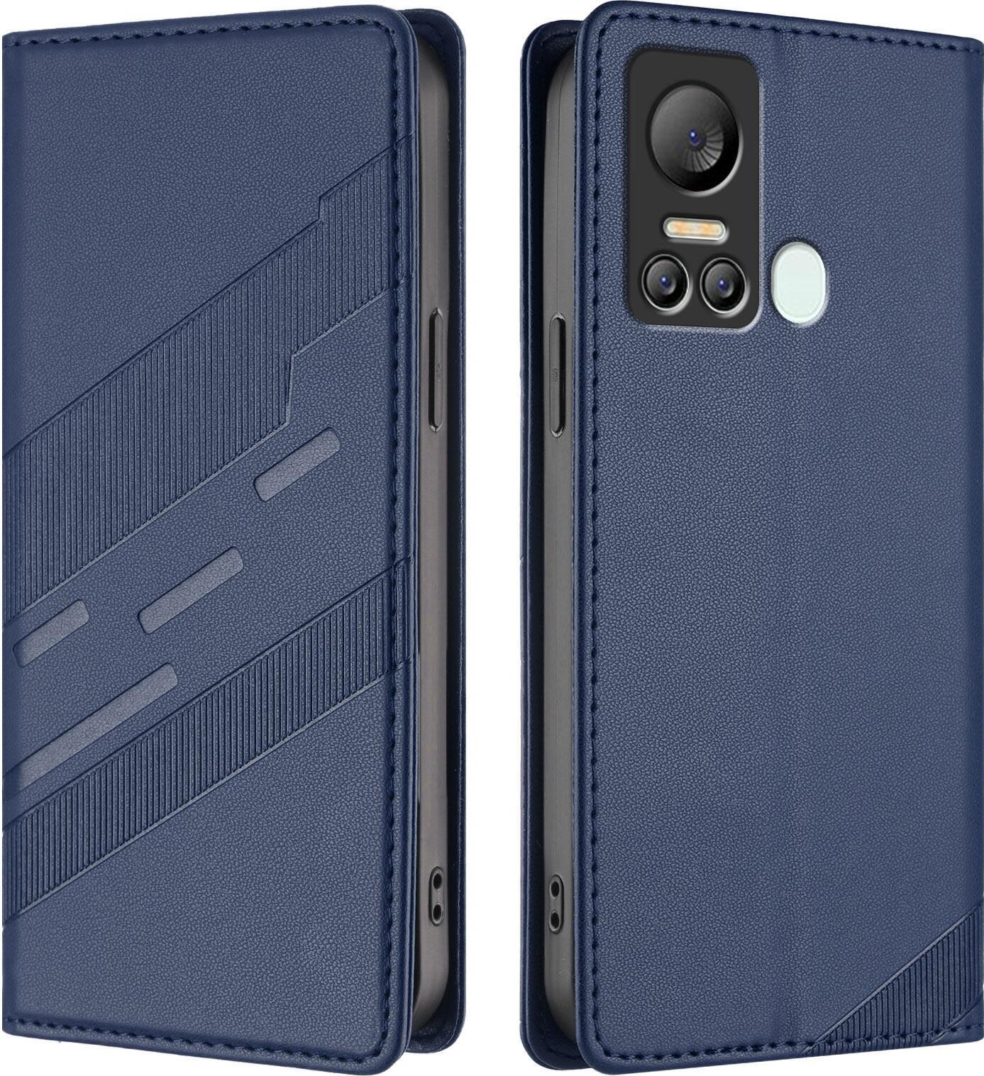 Custodia Per Itel S18/Itel Vision 5, Custodia A Portafoglio In Finto Cuoio Con Slot Per Carte E Funzione Stand Blau