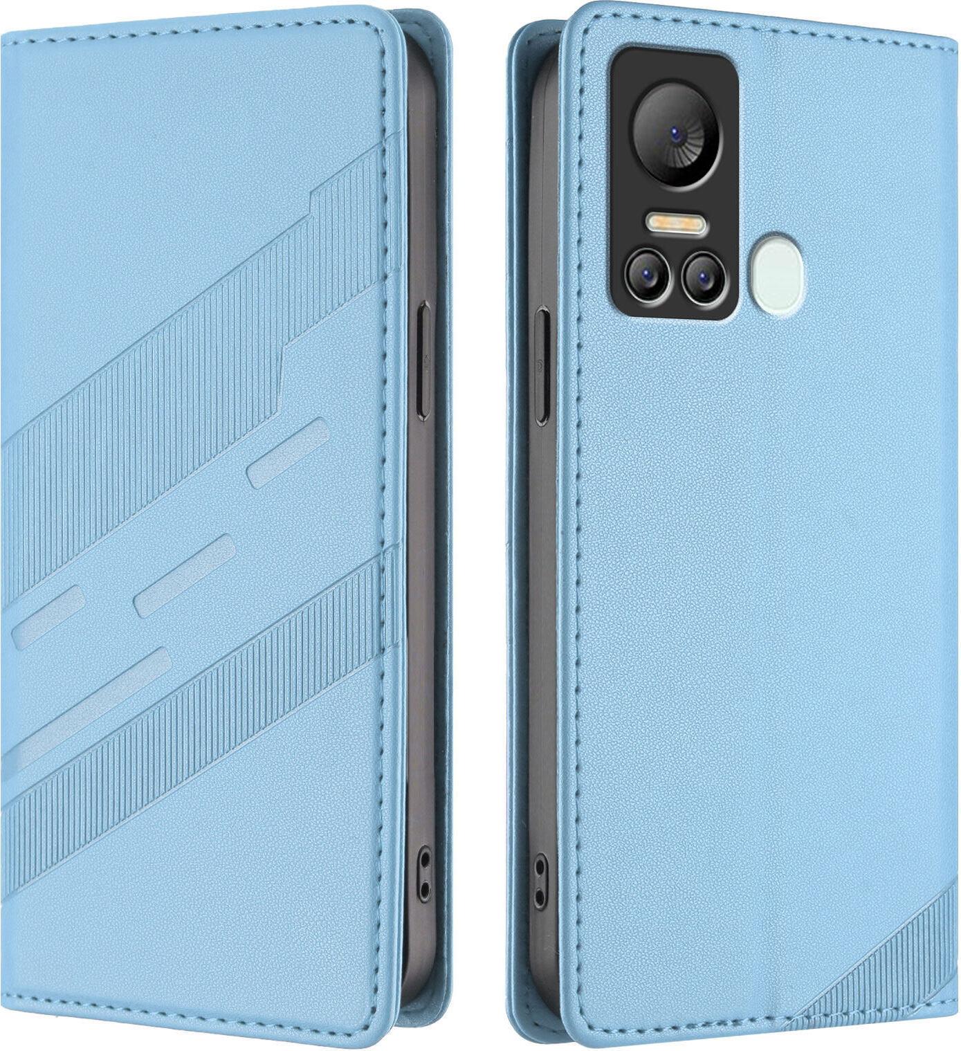 Custodia Per Itel S18/Itel Vision 5, Custodia A Portafoglio In Finto Cuoio Con Slot Per Carte E Funzione Stand Hellblau