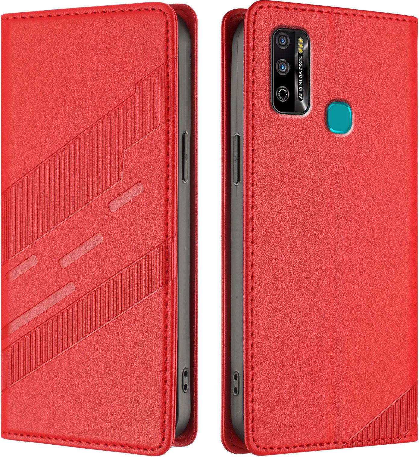 Custodia Per Infinix Hot 9 Play/Hot 10 Play/Hot 11 Play, Custodia A Portafoglio In Finto Cuoio Con Slot Per Schede E Funzione Stand Rot