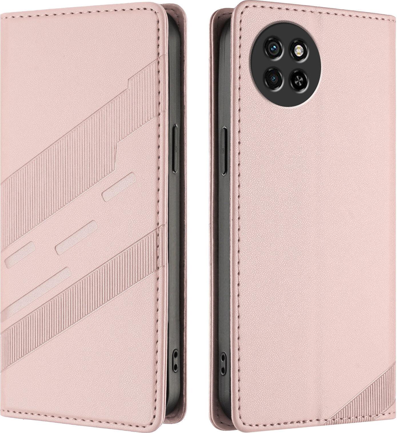Custodia Per Itel S23, Custodia Portafoglio In Finto Cuoio Con Slot Per Schede E Funzione Stand Rosa