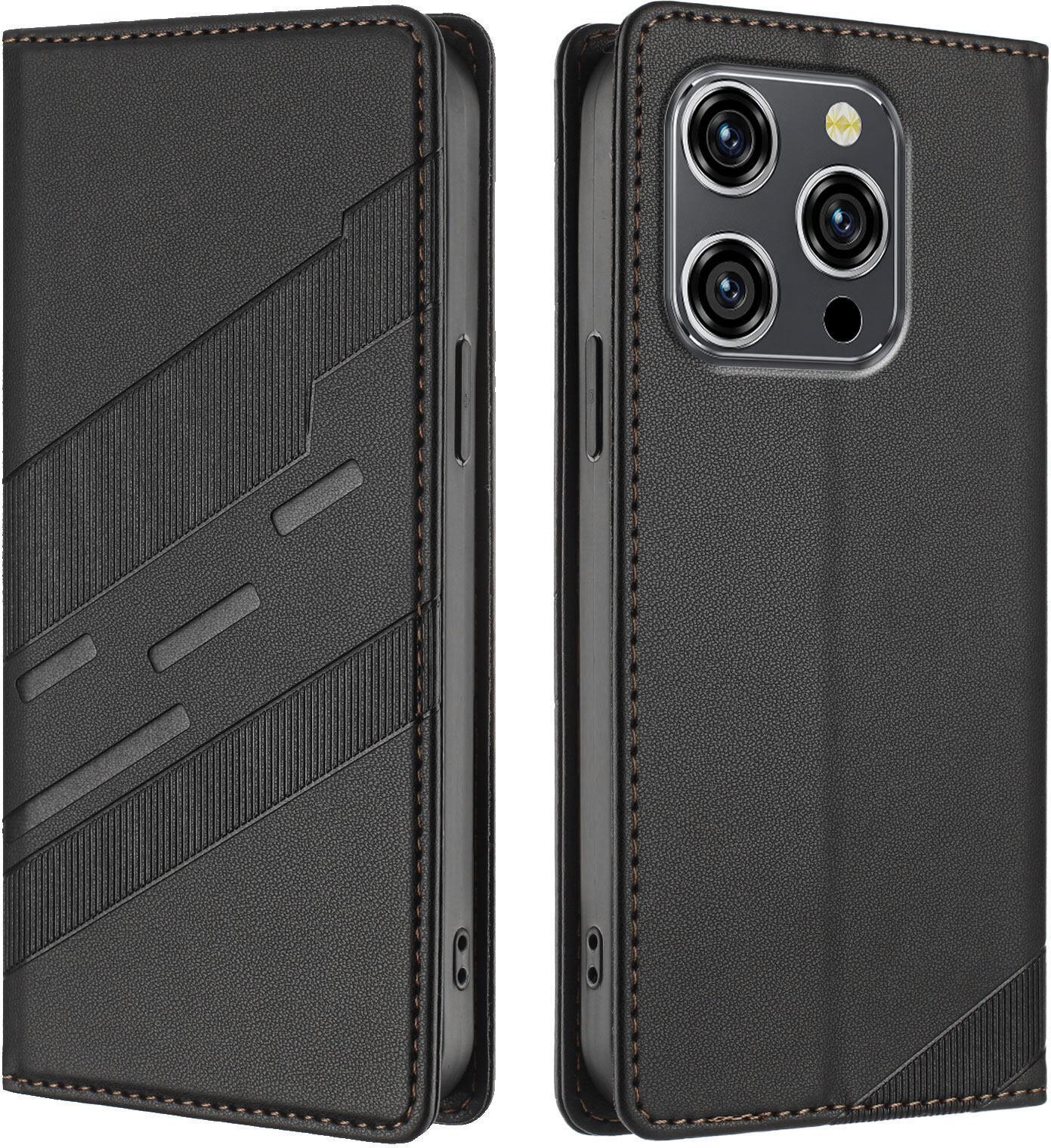 Custodia Per Oukitel WP52, Custodia A Portafoglio In Finto Cuoio Con Slot Per Schede E Funzione Stand Schwarz