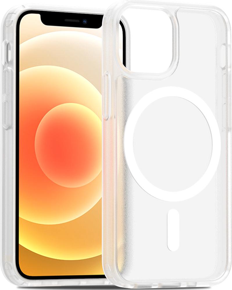 Custodia Magnetica Per Iphone 13 Mini / 12 Mini, Compatibile Con Magsafe, Retro Trasparente Opaco, Resistente Agli Urti Trasparente