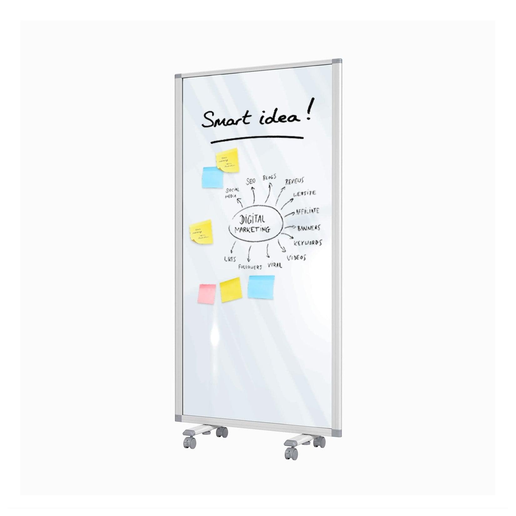 Master of Boards Mobile Trennwand Präsentationsboard Transparent 1-teilig