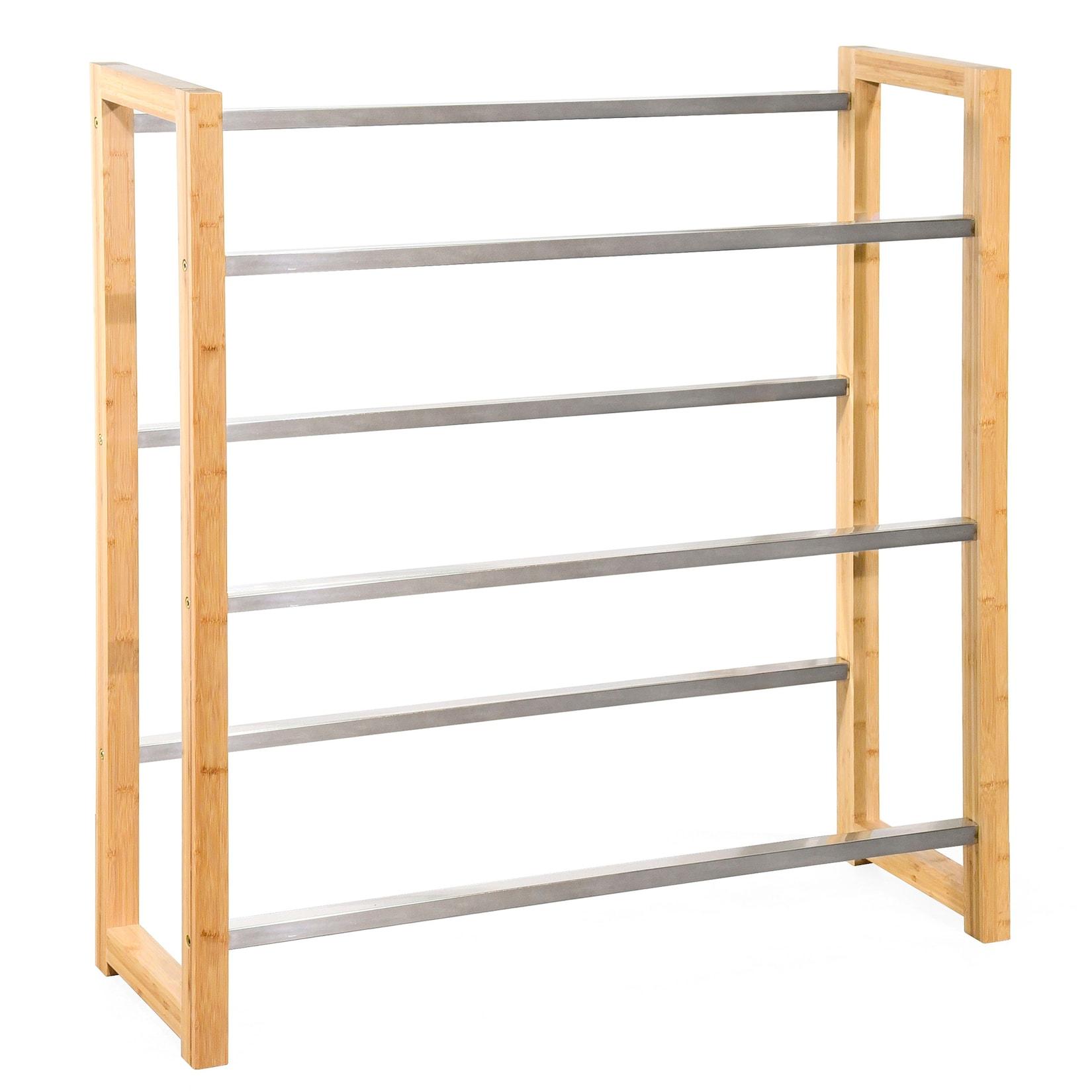 Karat homeliving Bambus-Flaschenkastenständer Flash Robustes Lagerregal