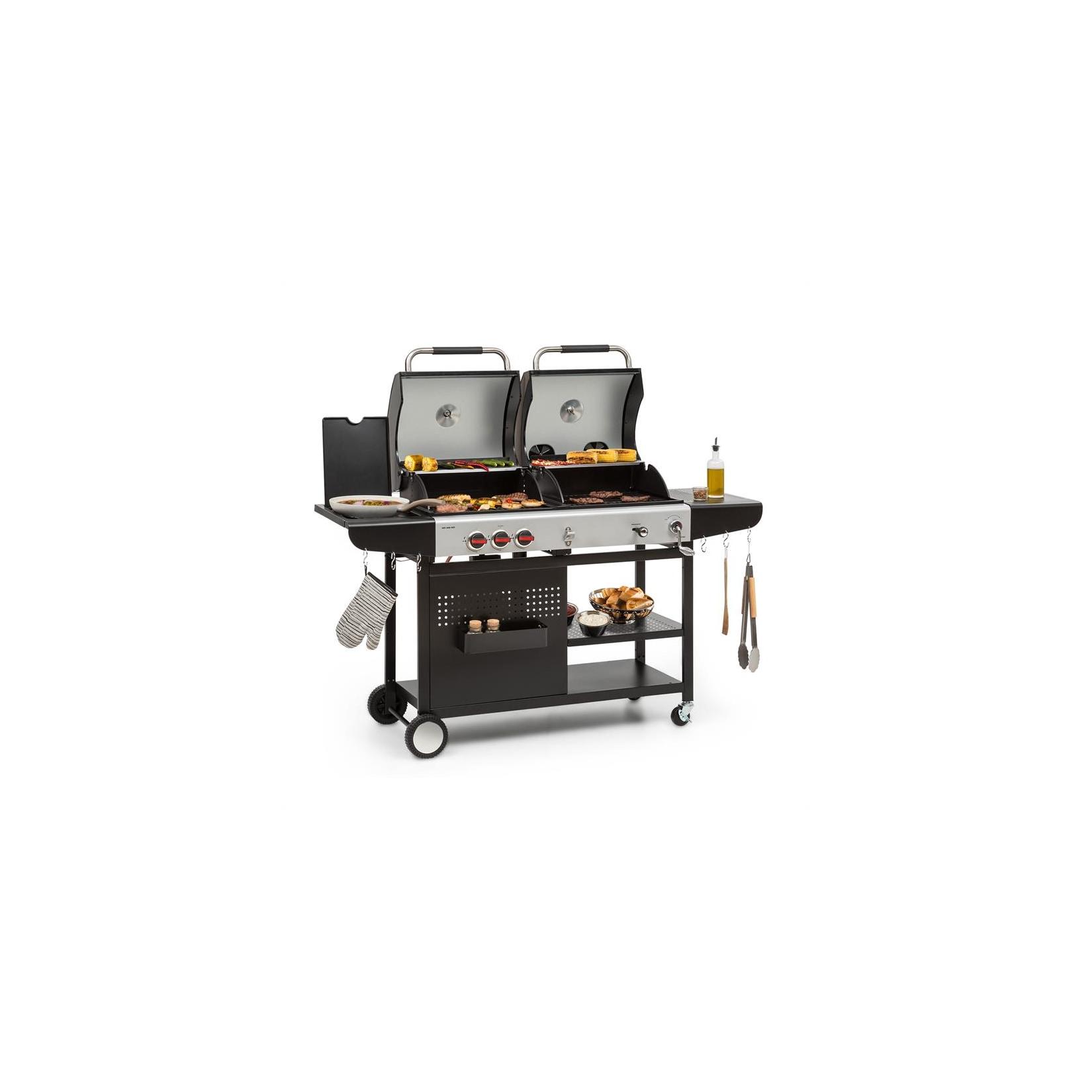 Klarstein Hot & Hot Gasgrill 8,5kW 3 Brenner höhenverstellbar schwarz