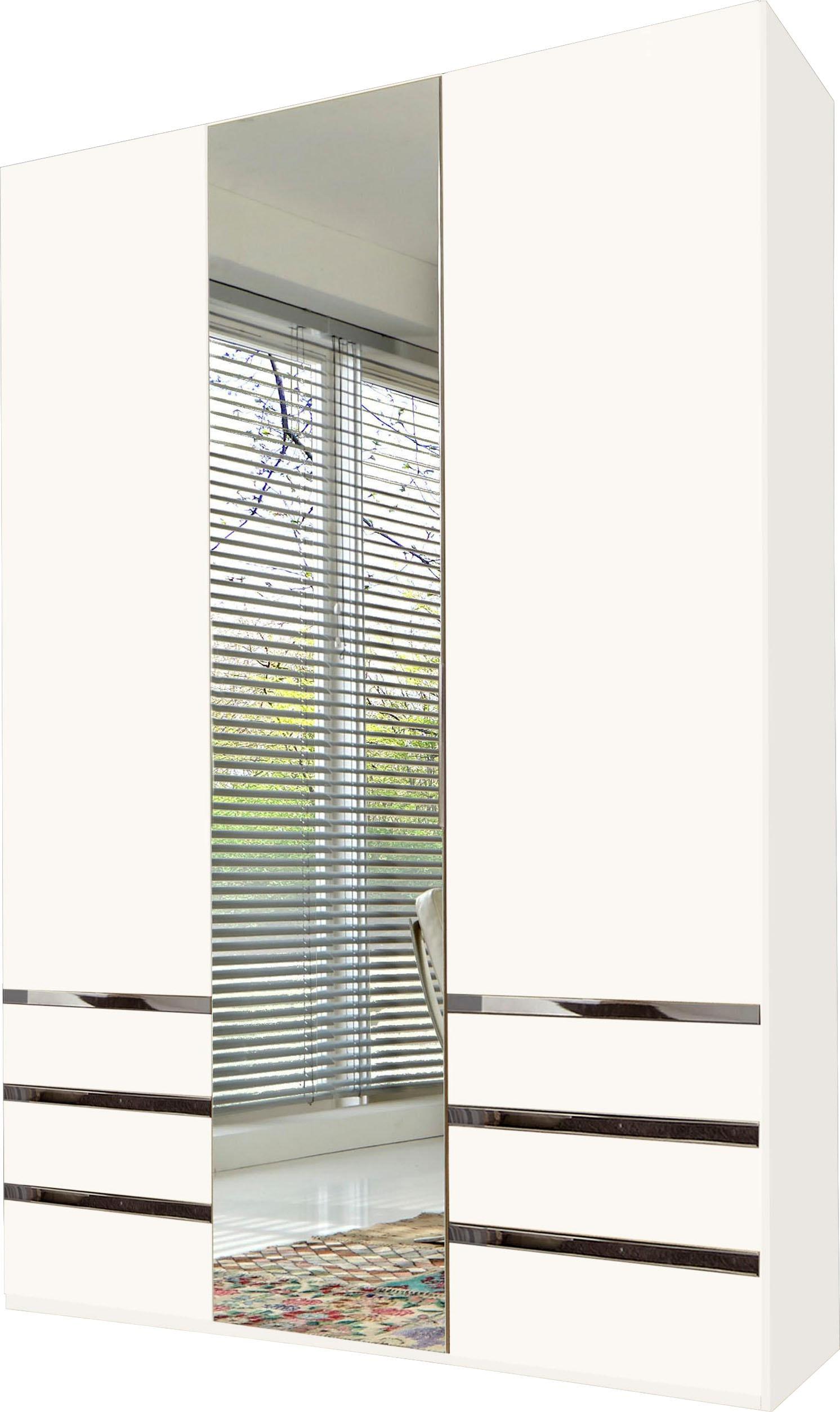 Kleiderschrank Wimex "Level By Fresh To Go", Weiß, B:150Cm H:216Cm T:58Cm, SchräNke, Kleiderschrank, Mit SpiegeltüRen Und Schubladen