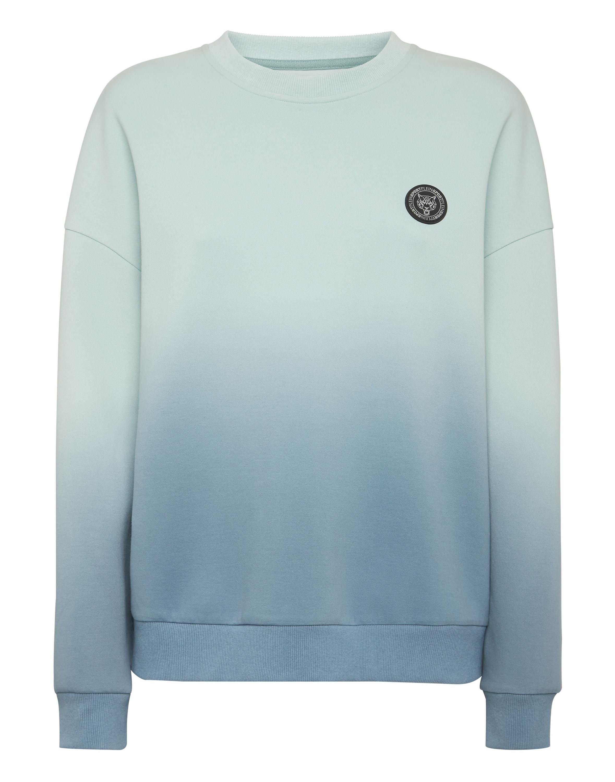 Sweatshirt Plein Sport "Degrade", MäDchen, Gr. M, Blau (07, Lightblau), Obermaterial: 35% Polyester, 59% Baumwolle, 6% Elasthan, Sweatshirts Sweatshirt