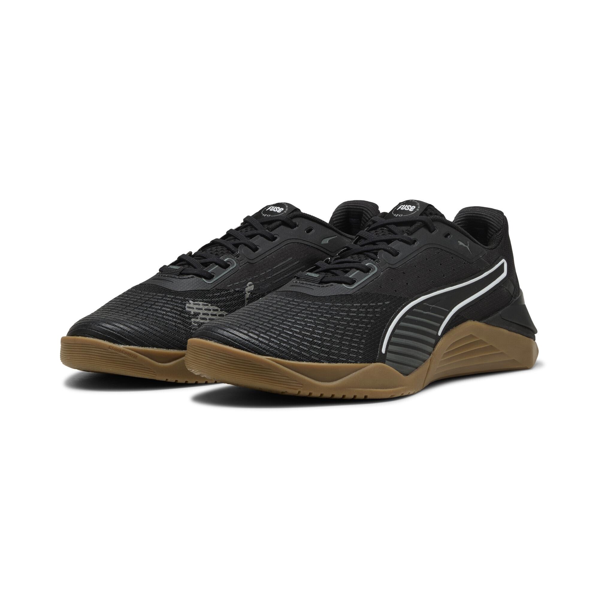 Trainingsschuh Puma "Fuse 4.0 Sneakers Erwachsene", Damen, Gr. 42.5, Weiß (Schwarz Cast Iron Gum Weiß Gray Beige), Obermaterial: Textil, Synthetik. Futter: Textil. Innensohle: Textil. Laufsohle: Gummi, Schuhe