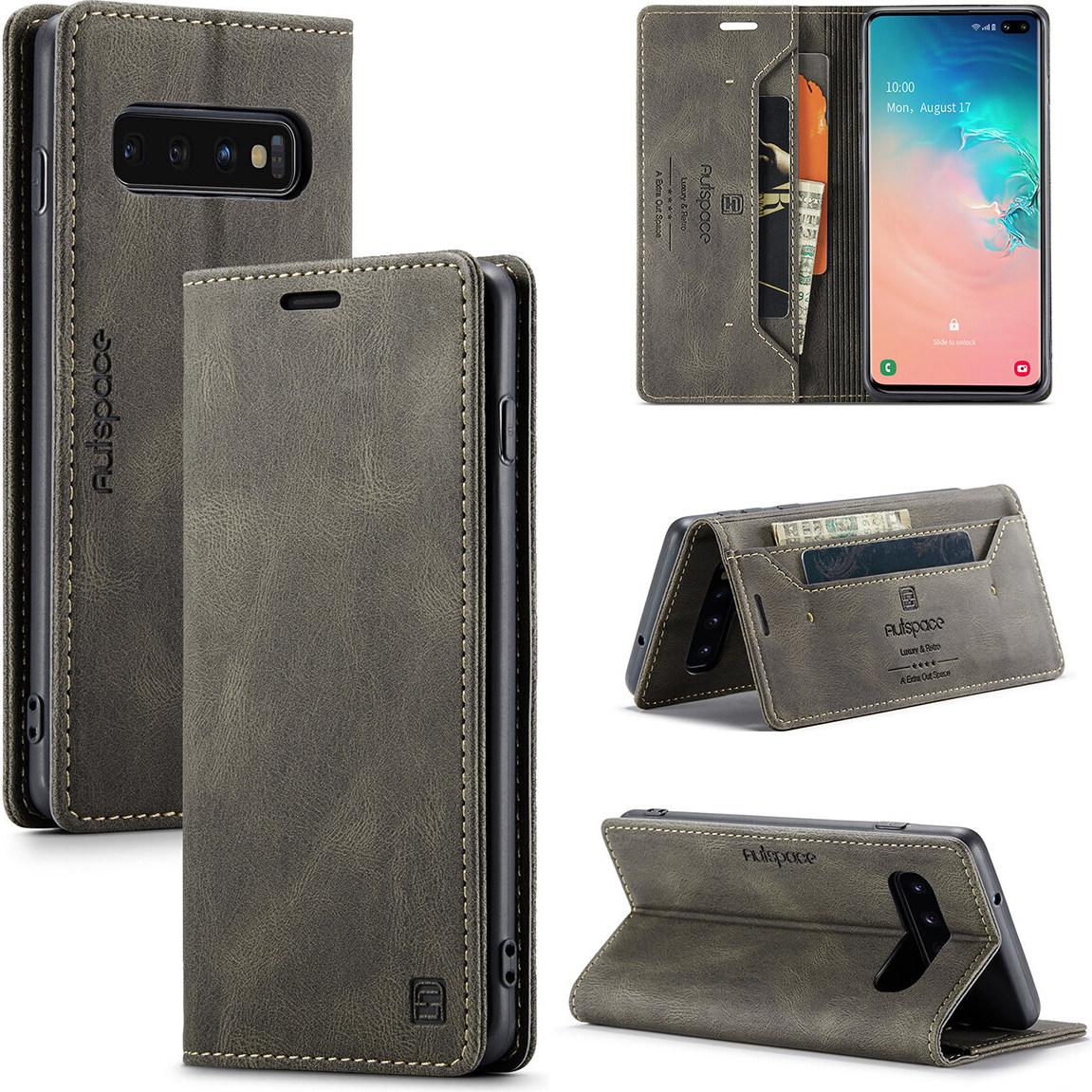 Galaxy S10 Plus Custodia A Portafoglio, Retropoliuretanocustodia In Pelle Stand Cover Protettiva Per Samsung Galaxy S10 Plus Rame