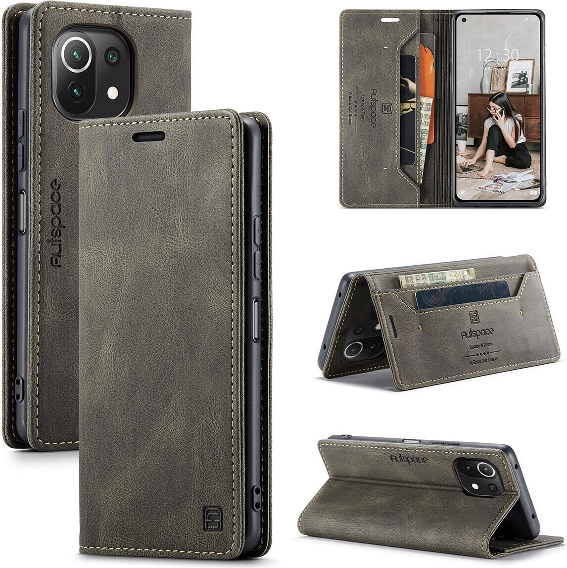 Xiaomi Mi 11 Lite Custodia A Portafoglio Cover, Retropoliuretanocustodia In Pelle Stand Cover Protettiva Per Xiaomi Mi 11 Lite Rame