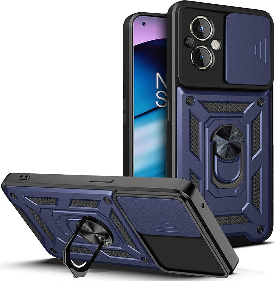 Oneplus Nord N20 5G Custodia Con Anello Supporto Supporto Scivolare Fotocamera Protezione Tpu Pc Custodia Protettiva Per Oneplus Nord N20 5G Blu