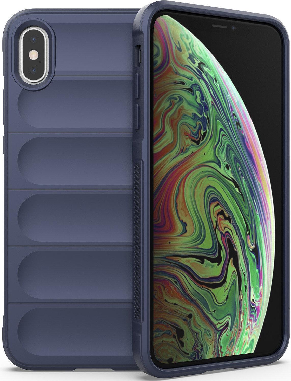 Custodia Iphone Xs, Custodia Protettiva In Silicone Tpu Morbido Antiurto Per Iphone Xs/Iphone X Blu Scuro