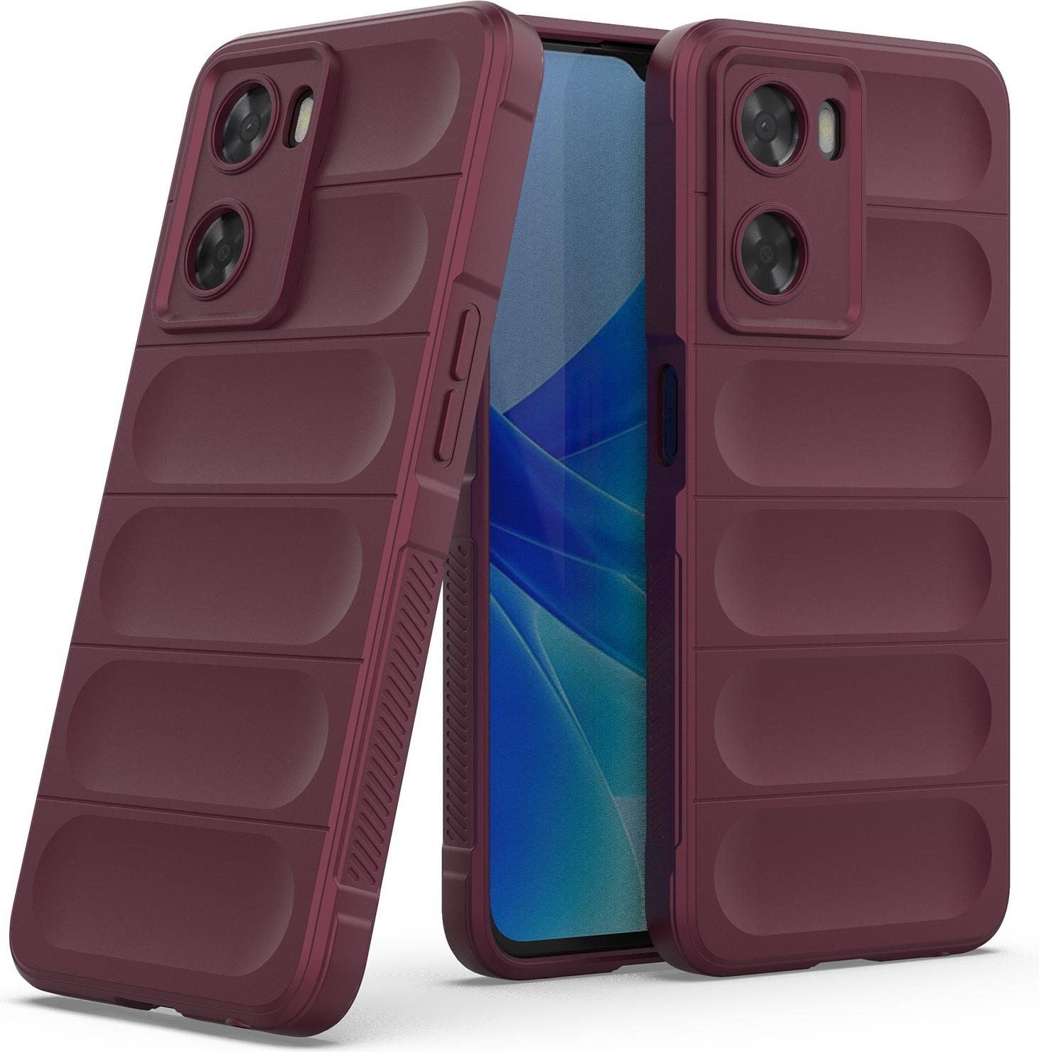 Oppo A57 4G Custodia, Custodia Protettiva Antiscivolo In Silicone Tpu Morbido Per Oppo A57 4G Bordeaux