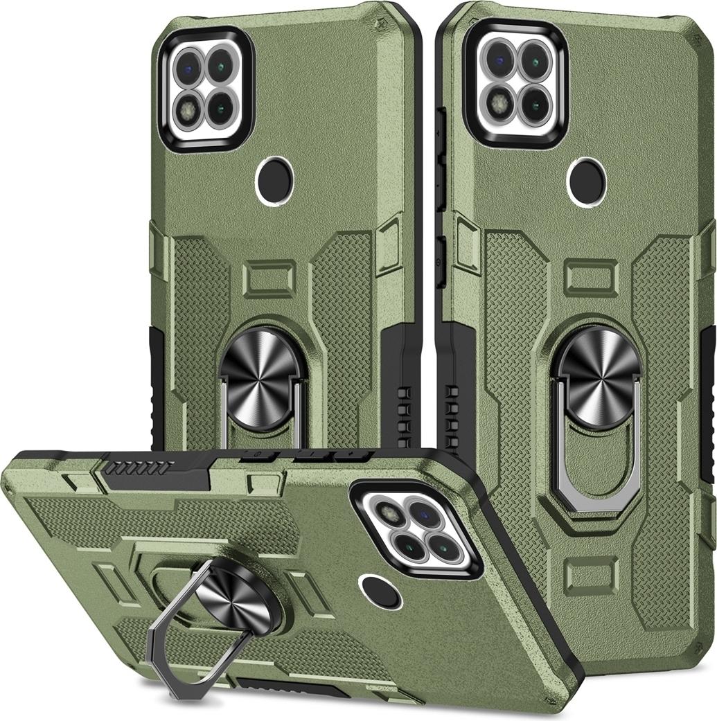 Custodia Redmi 9C, Resistente Custodia A Doppio Strato Con Supporto Ad Anello E Supporto Per Xiaomi Redmi 9C Verde