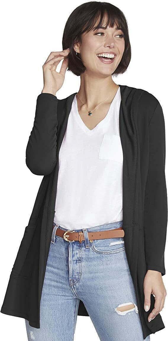 Skechers Skechluxe Giacca Con Cappuccio Restful Donna Nero M