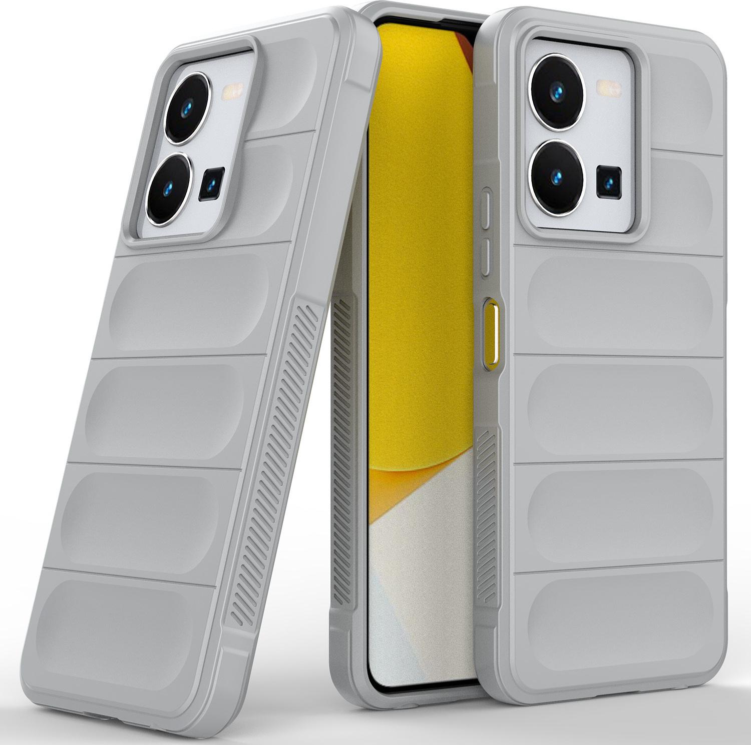 Custodia Vivo Y35 4G, Custodia Protettiva Antiscivolo In Silicone Tpu Morbido Per Vivo Y35 4G Grigio
