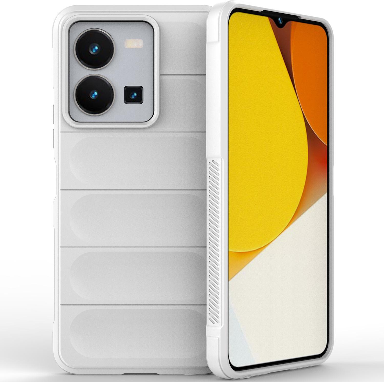 Custodia Vivo Y35 4G, Custodia Protettiva Antiscivolo In Silicone Tpu Morbido Per Vivo Y35 4G Bianco