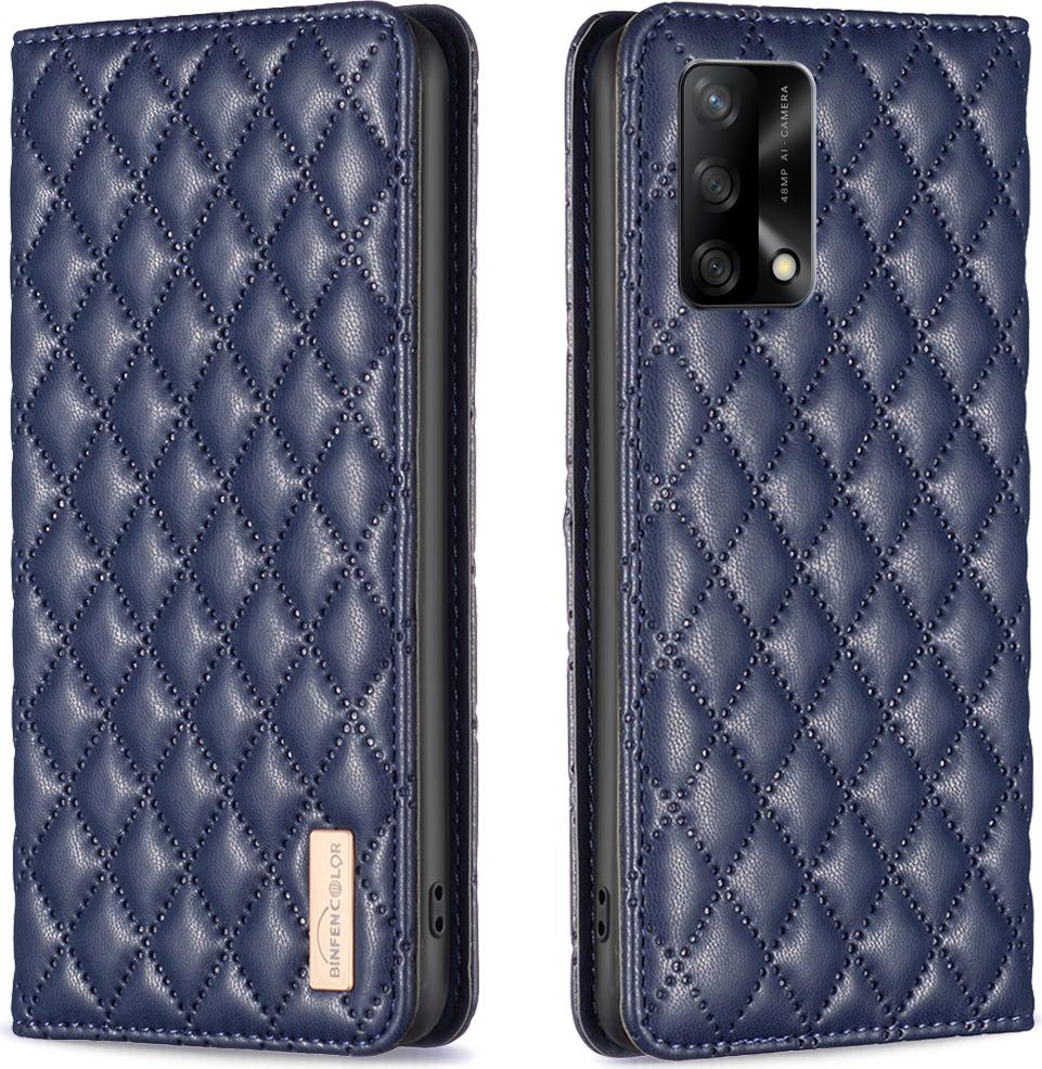 Oppo A74 4G Custodia, Elegante Custodia In Pelle Flip Con Slot Per Schede E Supporto Per Oppo A74 4G F19 4G Blu