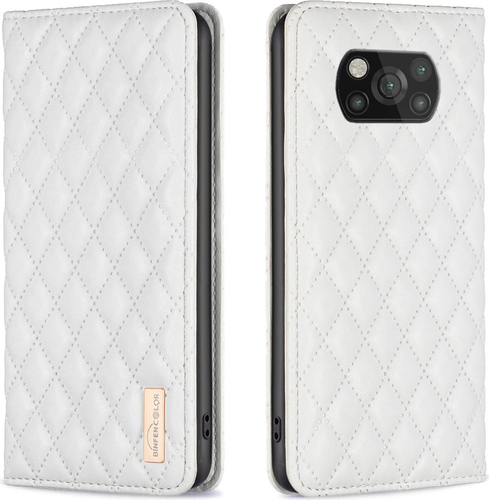 Xiaomi Poco X3 Custodia, Elegante Custodia In Pelle Flip Porta Carte Con Supporto Per Xiaomi Poco X3 Pro / X3 Nfc Bianco