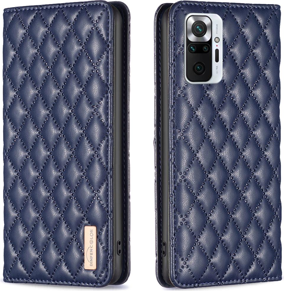 Custodia Redmi Note 10 Pro, Elegante Custodia In Pelle Flip Con Slot Per Schede E Supporto Per Xiaomi Redmi Note 10 Pro / 10 Pro Max Blu