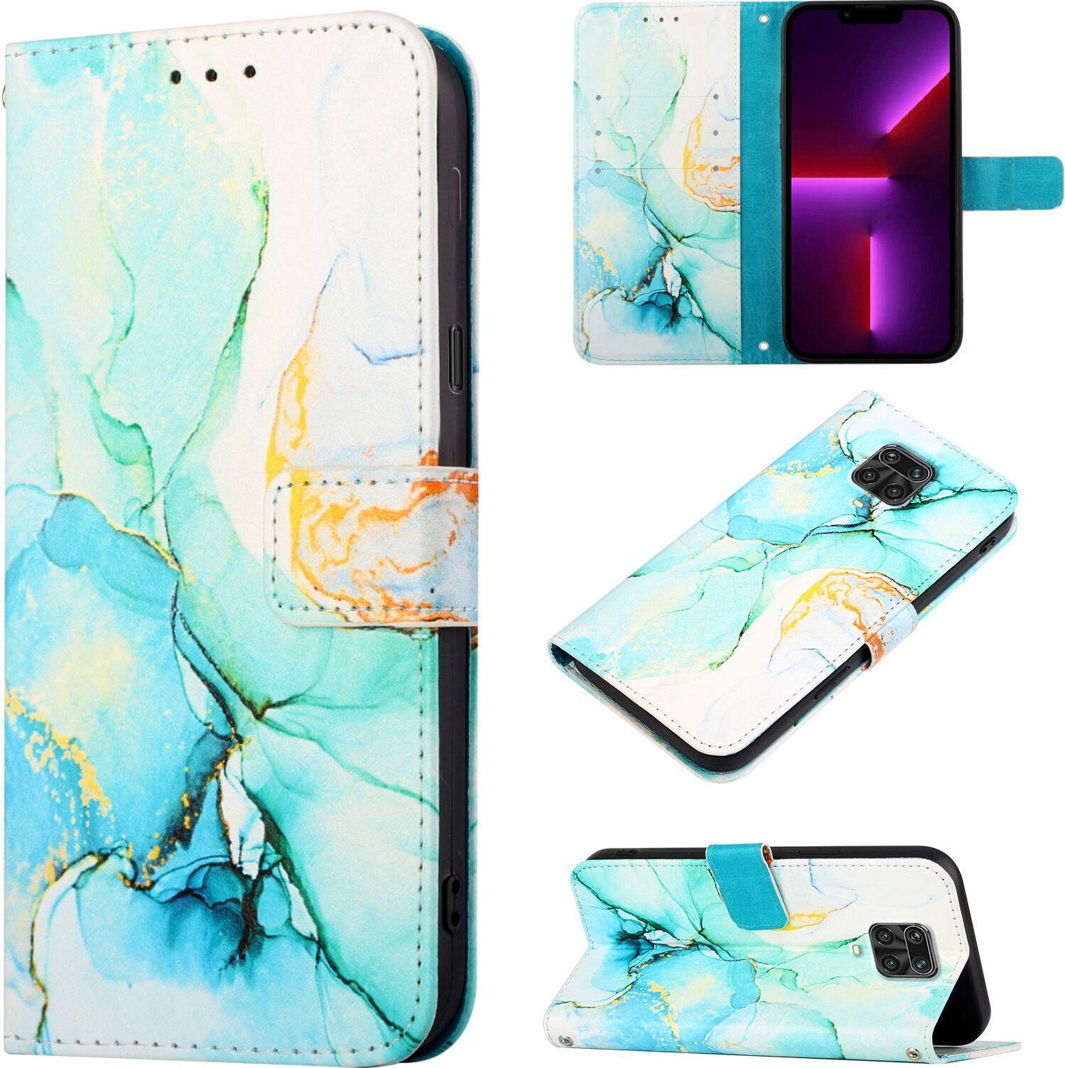 Redmi Note 9S Case, Marble Motifpoliuretanoleather Case Wallet Card Holder Con Funzione Stand Flip Cover Per Xiaomi Redmi Note 9S / 9 Pro / 9 Pro Max Verde