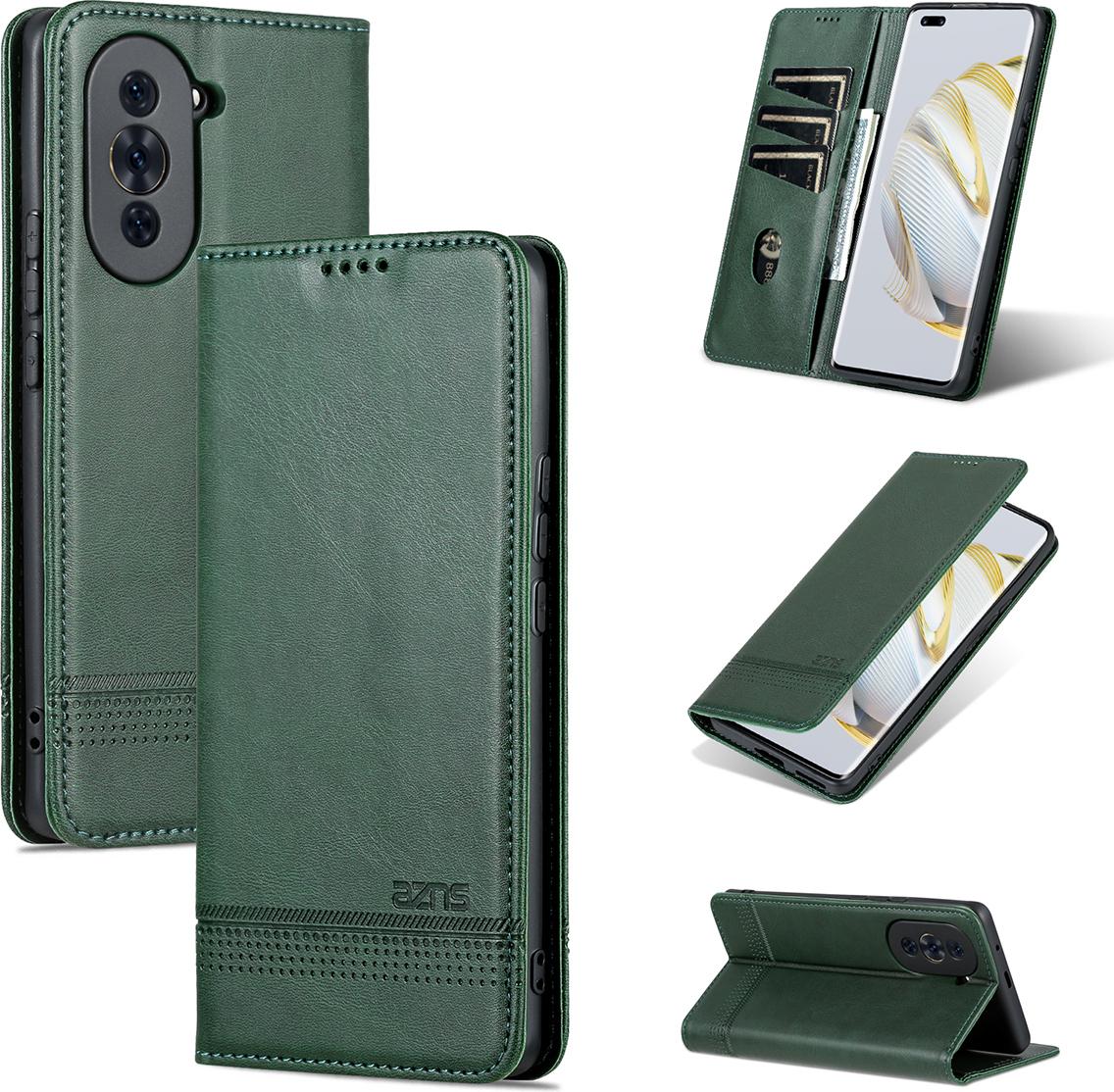 Custodia Huawei Nova 10, Portafoglio Con Chiusura Magnetica E Supporto, Custodia Flip In Pelle Per Huawei Nova 10 Verde
