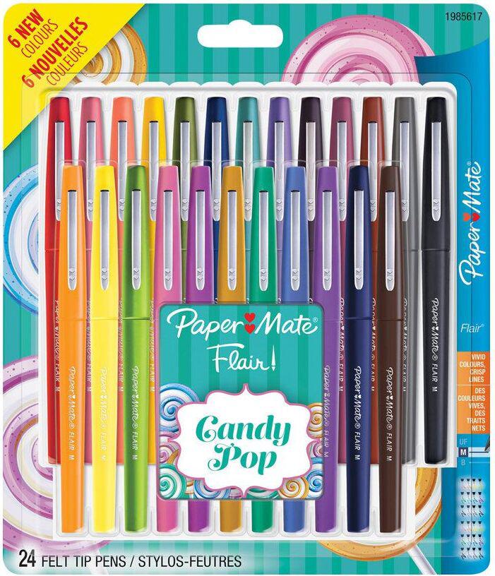 Paper Mate 1985617 1X24 Paper Mate Filzstifte Flair Candy Pop M 1,0 Mm